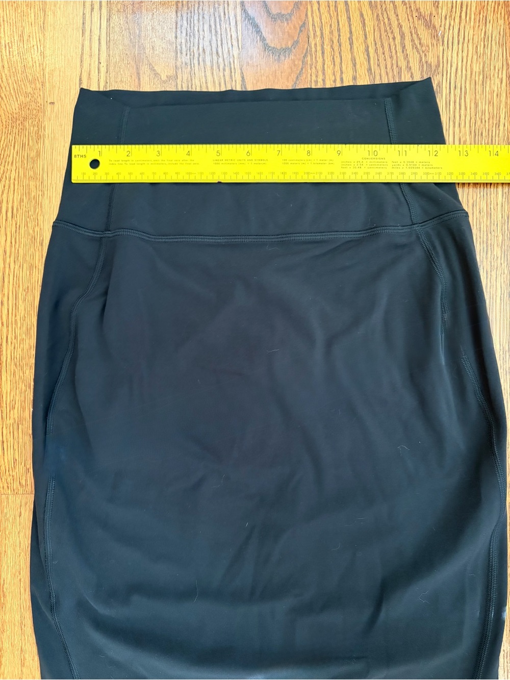 lululemon Nulu Slim-Fit High-Rise Midi Skirt Black Size 6 LW8AH0S - Picture 12 of 13